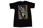 T-shirt homme Birds of Prey Harley Quinn design vitraux noir neuf S-3XL
