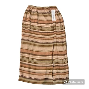 NWT Josephine Chaus Shell Pink Silk Wrapped Maxi Skirt Sun Kissed Shades Size 12 - Picture 1 of 9