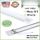 5X 3Ft Led Batten Light Garage Lights Tube Light Office Shop Ceiling Lamp 6500K