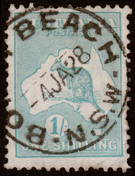 Australia Scott 10, Blue Green (1913) Used F, CV $22.50 M - Imagem 1 de 1