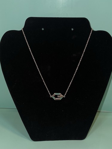 Collana con logo GIVENCHY G acqua e argento