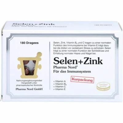 PHARMA NORD VERTRIEBS GMBH SELEN+ZINK Pharma Nord Dragees 180 St PZN10074399