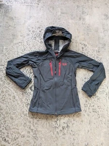 Mountain Hardwear Airshield Hooded Jacket Women's Small Gray/Pink Outdoors - Picture 1 of 6