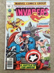 THE INVADERS #15 - "GOD SAVE THE KING!" (MARVEL APR. 1977) NICE BOOK - Picture 1 of 7