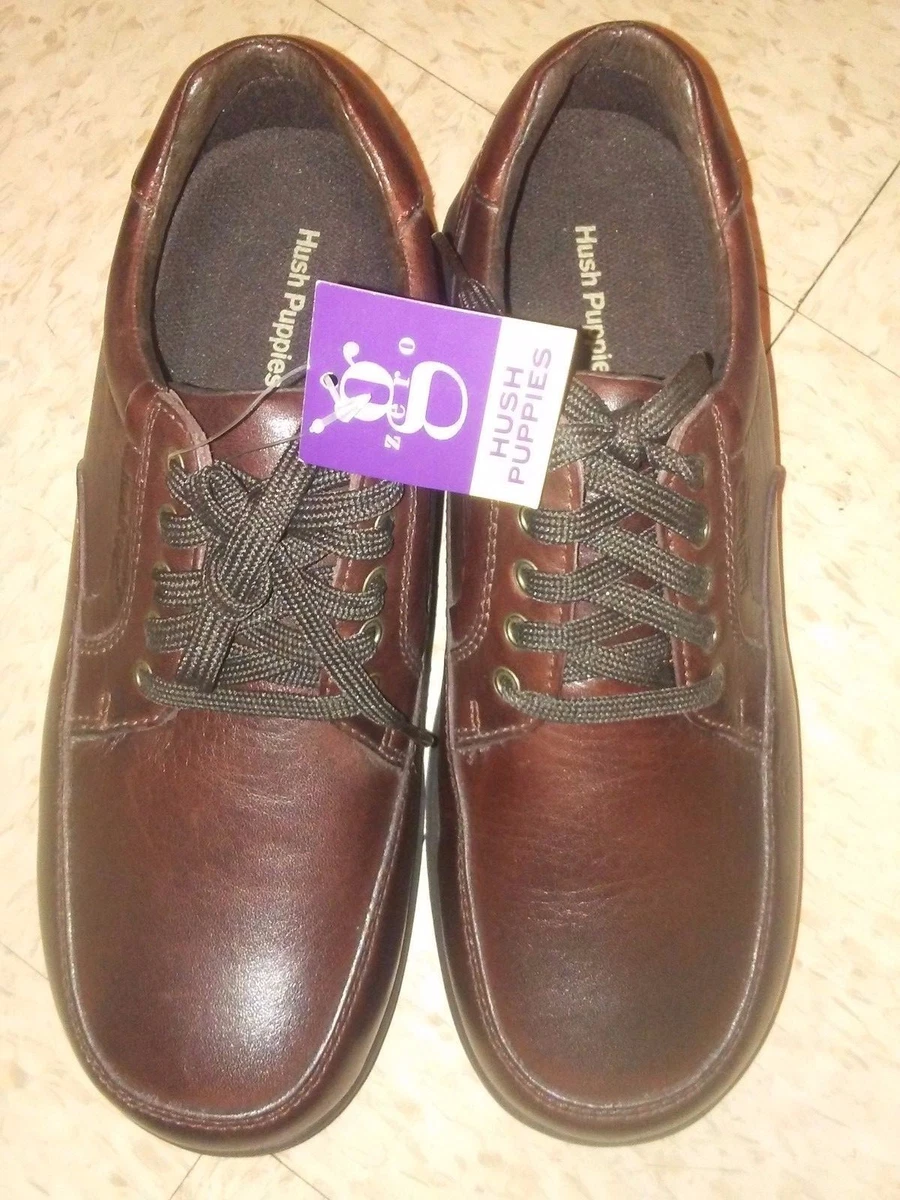 Hush Puppies Men's Mall Walker Oxford Shoes - Leather Comfort Walking Shoes With Moc Toe - View #9