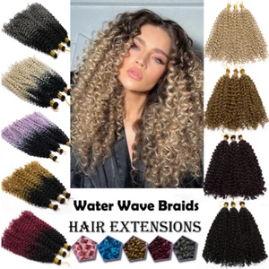WATER WAVE BULK 14" Crochet Braid Curly Hair Extensions Real Soft as Human Hair - Picture 1 of 40