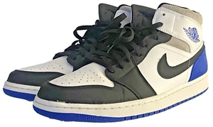 Jordan 1 SE Mid Royal Black Toe - White/Black/Hyper Royal - 852542-102 - Size 13 - Picture 1 of 13