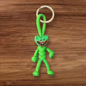Cabincord Huggy Wuggy (Green) Paracord Keychain - HAND MADE IN UK - Picture 1 of 2