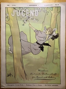 1896 RARE ART NOUVEAU GERMAN COMPLETE MAGAZINE ~ THE JUGEND ~ NEAR MINT ISSUE - Picture 1 of 6