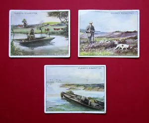 PLAYER 3 VERY RARE LARGER 1930 CIGARETTE CARDS COUNTRY SPORTS 7 - 9 & 18 - Picture 1 of 2