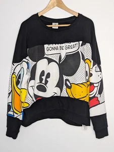Disney Japan Disney World Mickey Friends Graphic Sweater Sweatshirt Pullover XL - Picture 1 of 6