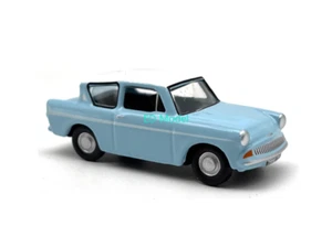 BN 1:76 Light Blue Ford Anglia Classic Model Diecast Metal Car - Picture 1 of 7