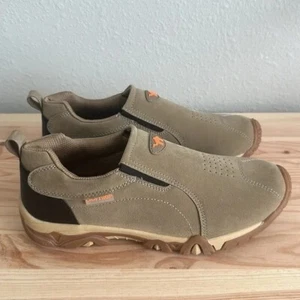 Zapatillas de senderismo sin cordones para hombre resistentes al desgaste antideslizantes zapatos al aire libre caza-- - Imagen 1 de 8