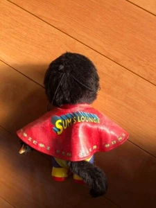 Monchhichi Plush Mascot Super Man Vintage Doll Used from Japan Rare - Picture 1 of 5