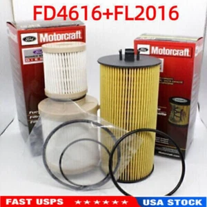 Diesel Oil & Fuel Filter FD-4616 FL-2016 Kit For 03-07 Ford 6.0L Powerstroke US - Picture 1 of 15