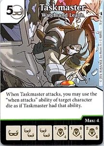 Deadpool Dice Masters Card & Die #78 Taskmaster Watch And Learn - Picture 1 of 1