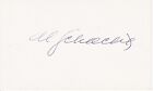 Al Schacht Signed Autographed Washington Senators 3x5 index card - Deceased 1984