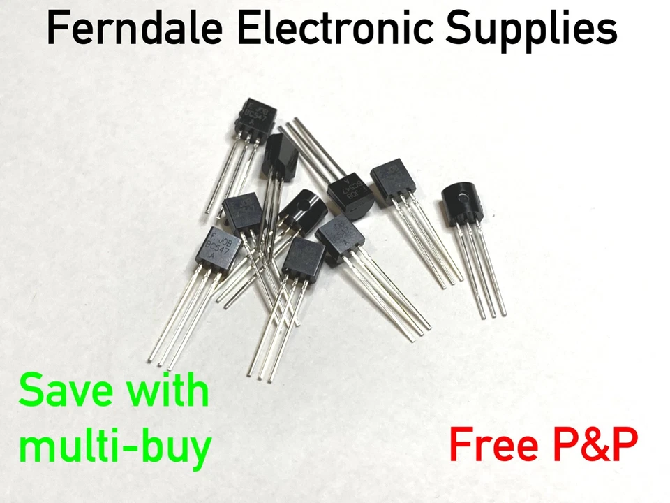 BC547A Silicon Transistor, NPN, 45V, 100mA, 500mW - Pack of 10 free p&p - Image 1 of 1