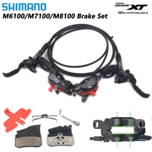 Shimano DEORE SLX XT M6100 M7100 M8100 Hydraulic Disc Brake Set 4-Piston OEM - Picture 1 of 58