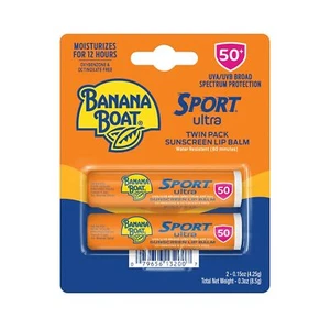 Banana Boat Sport Ultra Lip Balm Sunscreen, SPF 50, Twin Pack - Picture 1 of 9