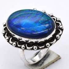 Triplet Opal Gemstone Ethnic Handmade Ring Jewelry US Size-8 R 4329