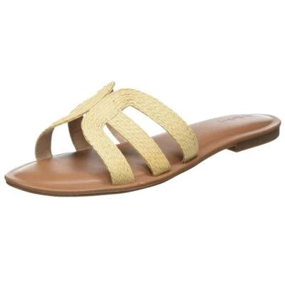 The Drop Women's sz 13 Raffia Monika Flat H-Band Slide Sandal New in Box - Bild 1 von 4