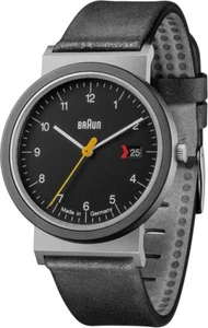 AW10 Braun Gents EVO Classic Watch – Black Dial & Black Leather Strap, Brand New - Picture 1 of 3