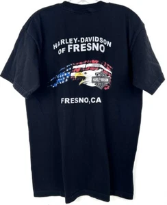 Genuine Harley-Davidson of Fresno 2004 Motorcycle T-Shirt Sz L Black Cotton USA - Picture 1 of 3