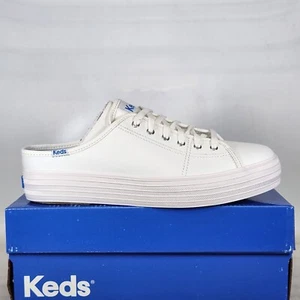 Size 8 - KEDS Triple Kick Mule Leather - White - Womens - Picture 1 of 8
