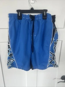 Speedo Badehose Shorts blau Blumen Mesh gefüttert Größe Medium M - Bild 1 von 8