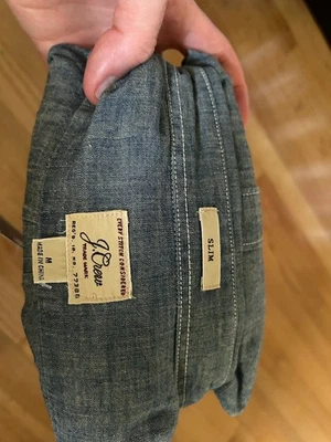 NWT J. Crew Japanese Chambray Denim Shirt Medium Slim New With Tags OOP RARE - Image 1 of 4