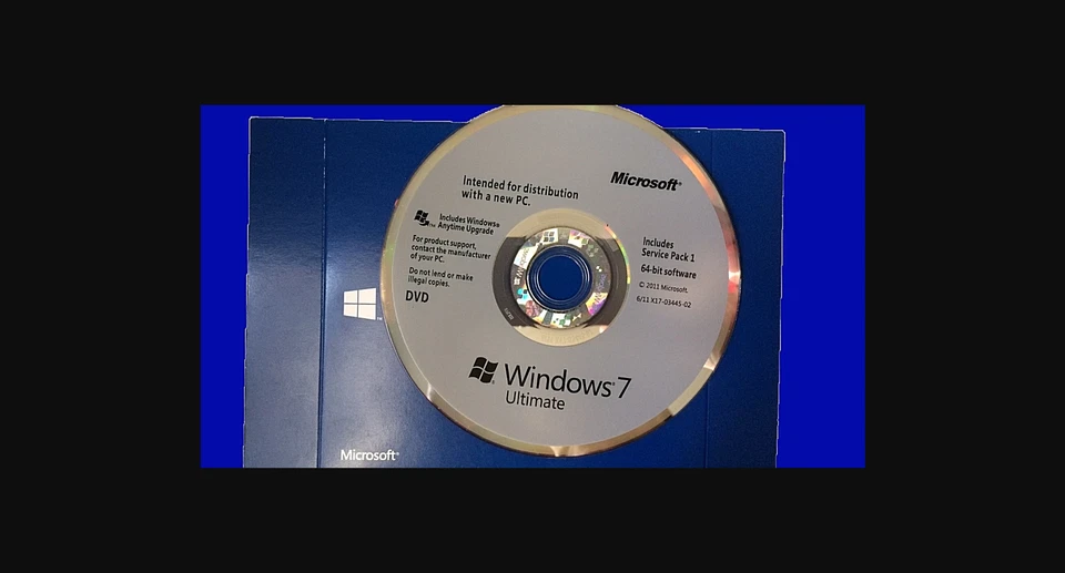 Microsoft Windows ULTIMATE SP1 DVD officiel 64 bit langue anglaise - Photo 1/1