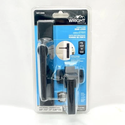 "Pestillo de palanca de puerta de pantalla y tormenta Wright Products 3/4""-1 1/4"" de espesor negro" Foto 1 de 4