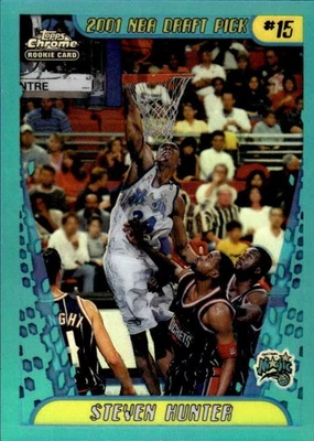 2001 TOPPS CHROME STEVEN HUNTER 143 MINT RC REFRACTOR BASKETBALL ORLANDO MAGIC - Image 1 of 2