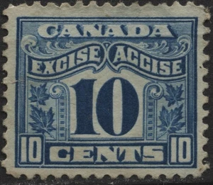 Kanada 1915 #FX42 10c blau Verbrauchsteuer - 2 Blatt, gebraucht - Bild 1 von 1