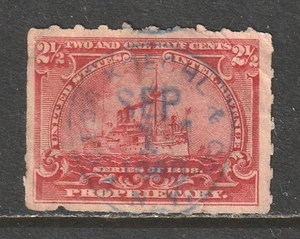 Scott #RB28p, Used, F, 2½ Battleship, SOTN CDS Victor Koechl & Co., New York, NY - Picture 1 of 2