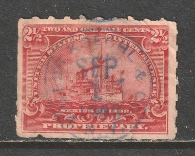 Scott #RB28p, Used, F, 2½ Battleship, SOTN CDS Victor Koechl & Co., New York, NY - Image 1 of 2