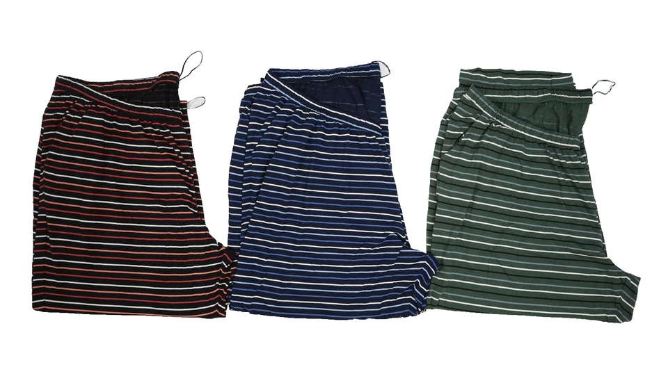 Pantalones Ulla Popken para mujer 2XL 3XL a rayas negro azul verde salón algodón relajado Foto 1 de 4