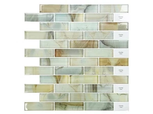 Peel and Stick Kitchen Backsplash Tile, 10-Sheet Self-Adhesive Back Splash Ma... - Picture 1 of 6