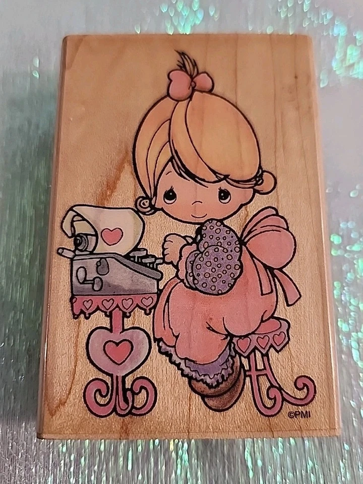 Precious Moments Love Your Type STAMPENDOUS Rubber Stamp UM003 Made in USA 1995 - Image 1 of 4
