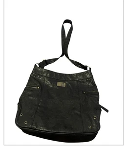 Bolso de hombro Roxy de imitación de cuero en negro - Imagen 1 de 8