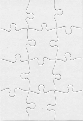 8 rompecabezas en blanco con sobres - 5,5 x 8 pulgadas, 12 piezas cada uno - pieza DYI Foto 1 de 4