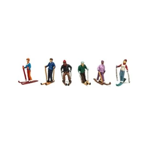 A1967 Woodland Scenics Painted Figures HO Snow Skiers - Picture 1 of 1