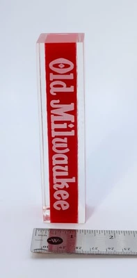 Old Milwaukee - Acrylic Beer Tap Handle Four Sided 4.75" - Image 1 of 4