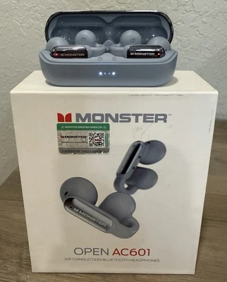 Monster Open AC601 Bluetooth Earbuds Waterproof Wireless Blue/Periwinkle - Image 1 of 4