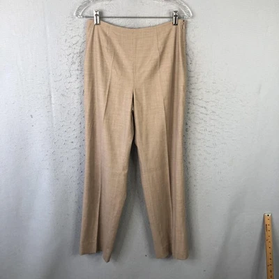 Pantalones de vestir Worth New York para mujer 10 mezcla de lana tostada forrados pierna recta Foto 1 de 4