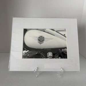 Harley Davidson Vintage Black & White Motorrad Bike Kunstdruck Foto - Bild 1 von 7