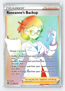 Juego de cartas coleccionables Pokémon Brilliant Stars 2022 - 180/172 Roseanne's Backup Secret raro arco iris - Imagen 1 de 2
