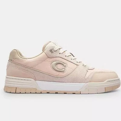 Coach Soho Low Top Sneakers Blush Pink Suede Leather NIB Retail $175 - 8 - Image 1 of 4