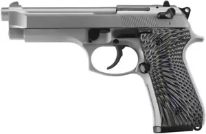 G10 Grips For Beretta 92 fs m9 92a1 96a1 92 inox Sunburst Texture Black - Picture 1 of 7